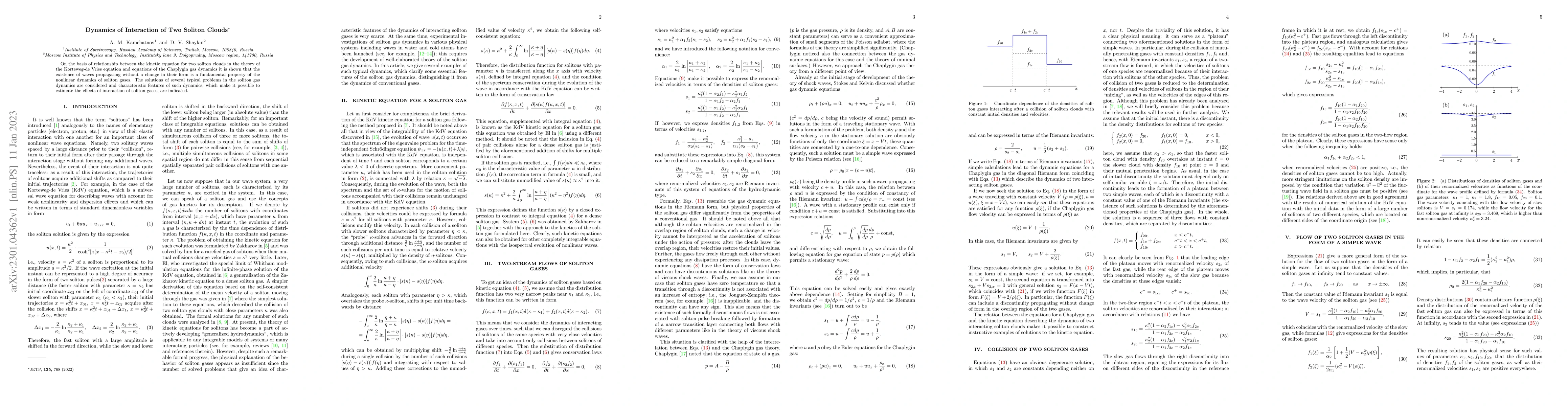 Thumbnail for Dynamics of Interaction of Two Soliton Clouds