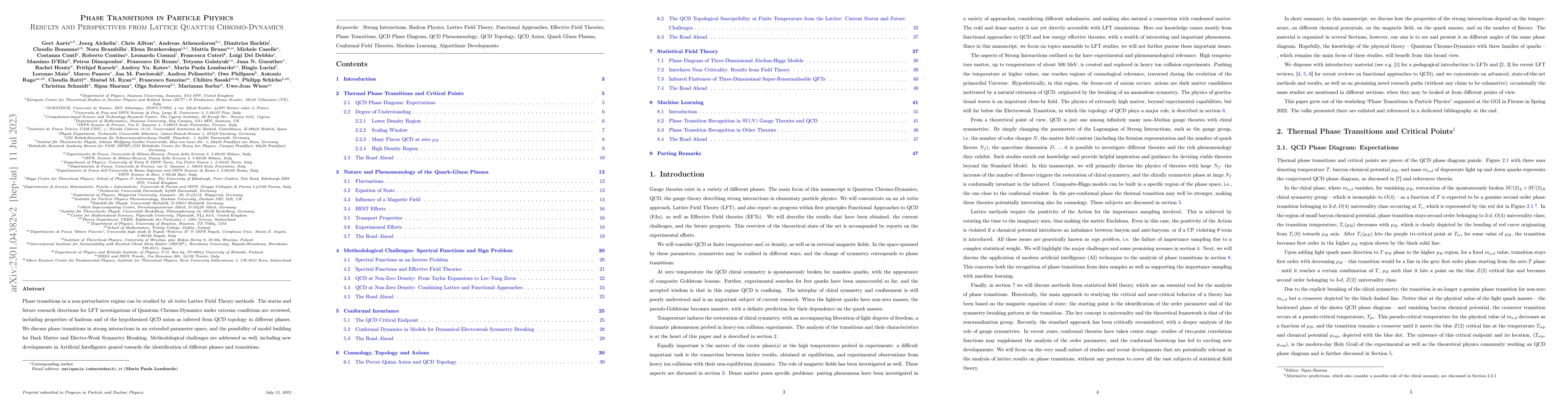 Thumbnail for Phase Transitions in Particle Physics -- Results and Perspectives from
  Lattice Quantum Chromo-Dynamics