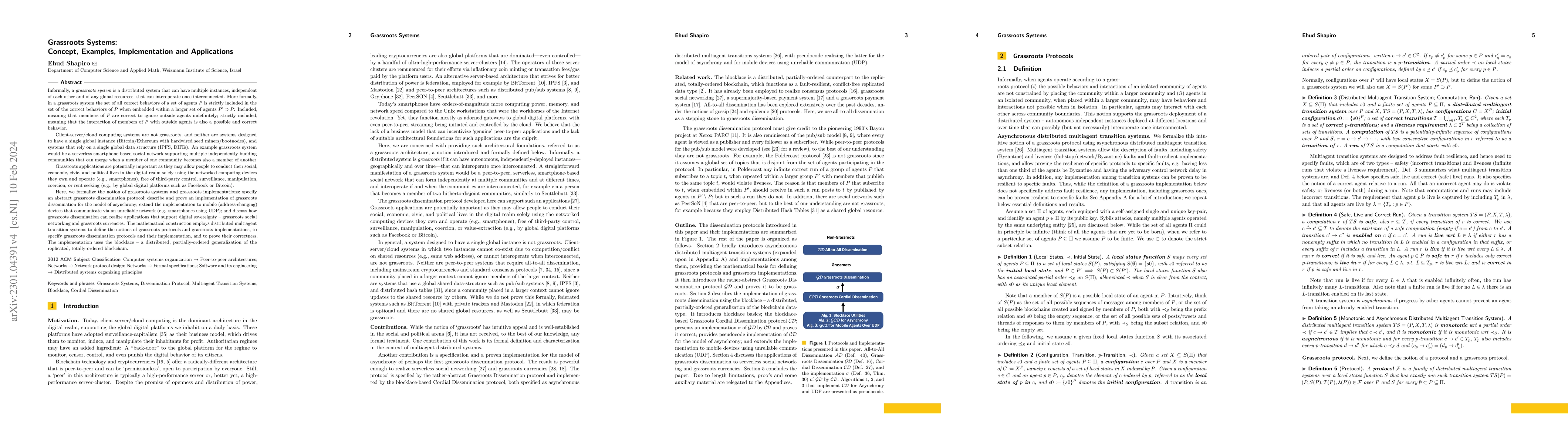 Thumbnail for Grassroots Systems: Concept, Examples, Implementation and Applications