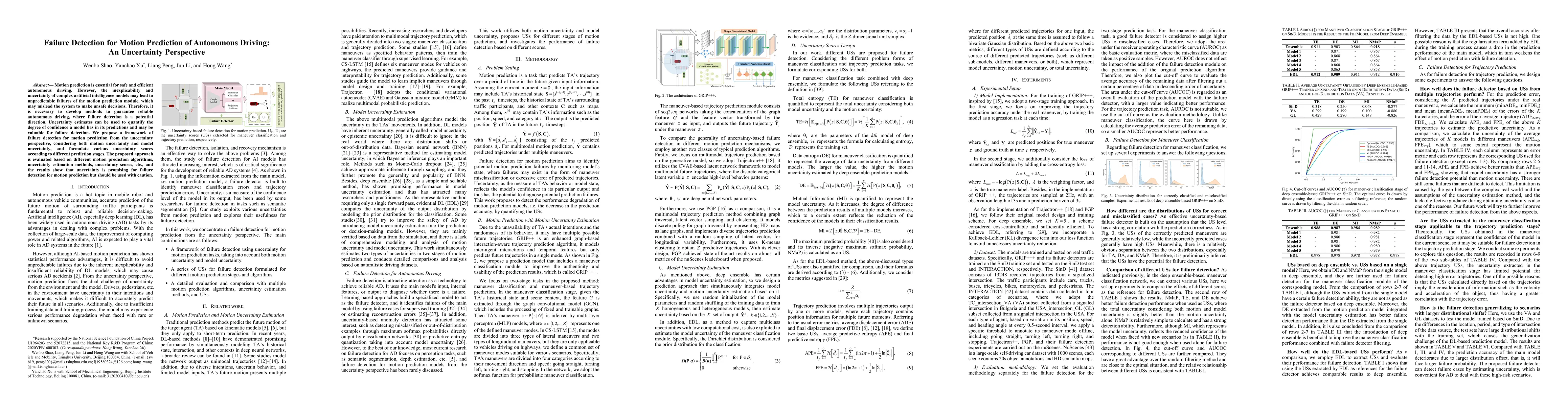 Thumbnail for Failure Detection for Motion Prediction of Autonomous Driving: An
  Uncertainty Perspective
