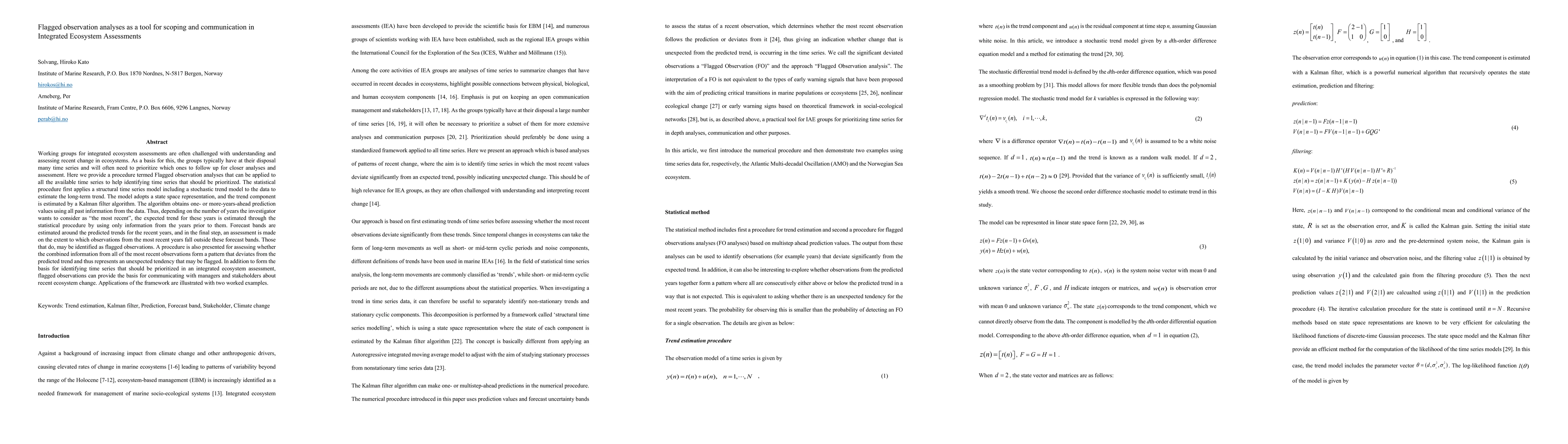Thumbnail for Flagged observation analyses as a tool for scoping and communication in
  Integrated Ecosystem Assessments