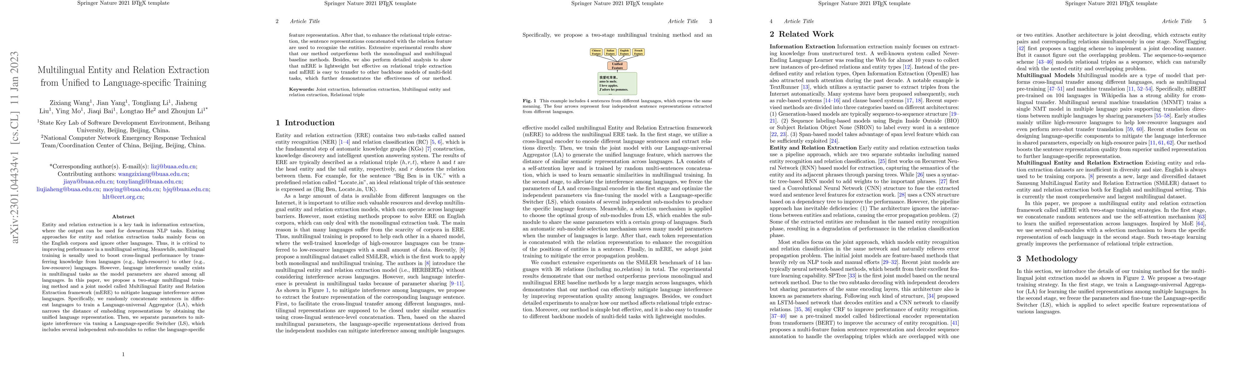 Thumbnail for Multilingual Entity and Relation Extraction from Unified to
  Language-specific Training