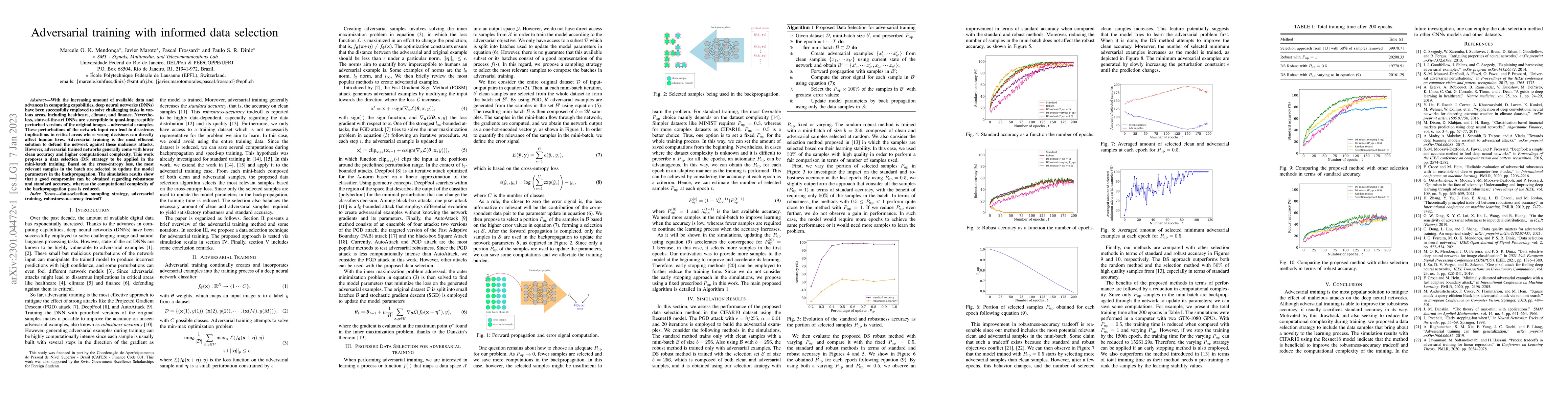 Thumbnail for Adversarial training with informed data selection