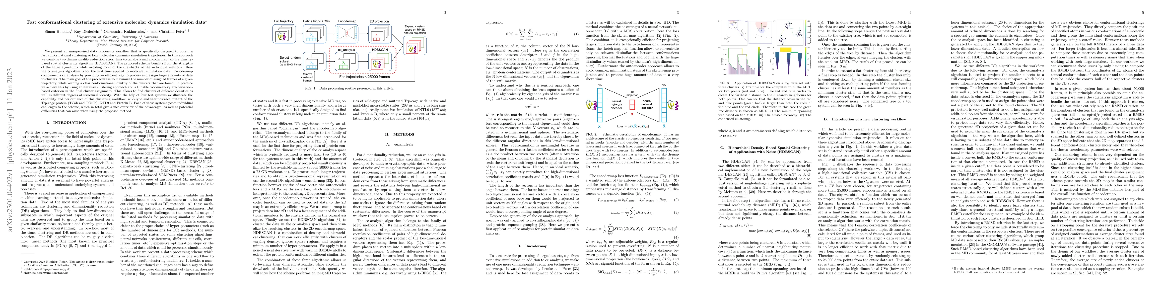 Thumbnail for Fast conformational clustering of extensive molecular dynamics
  simulation data