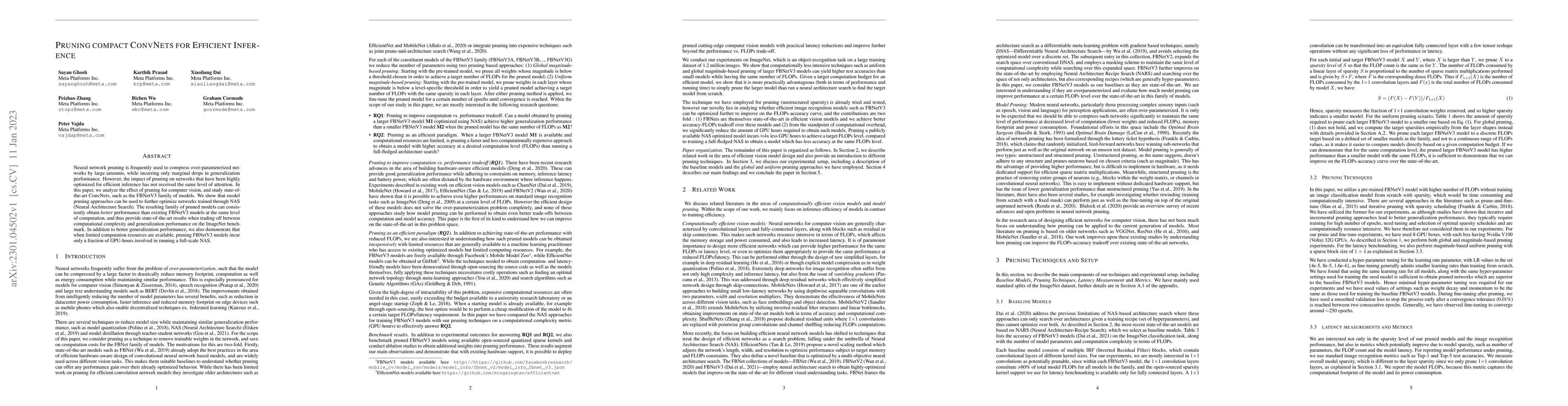 Thumbnail for Pruning Compact ConvNets for Efficient Inference