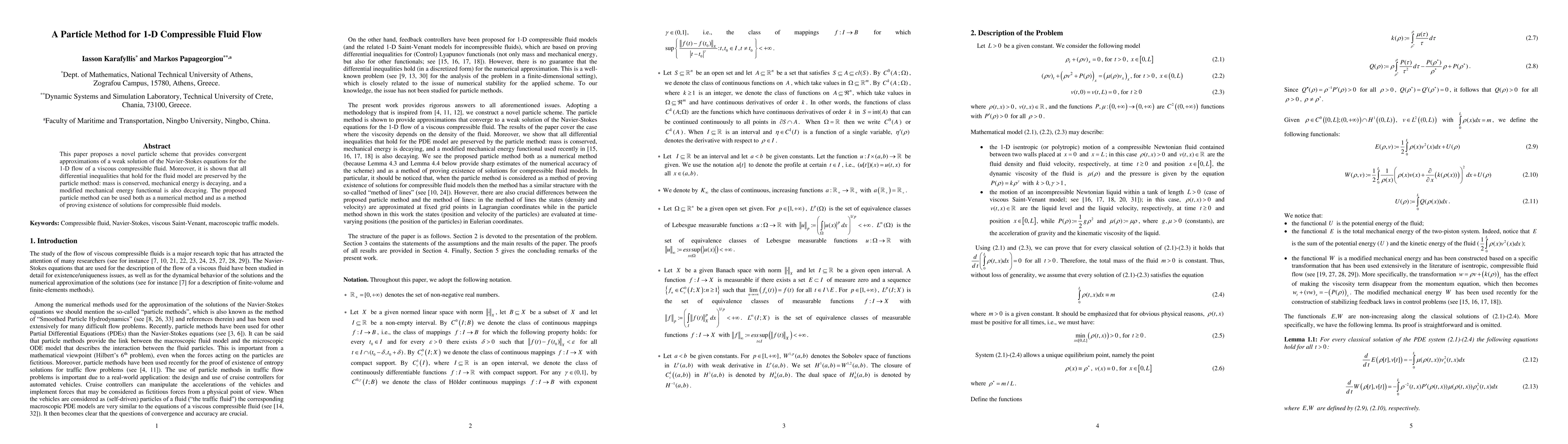 Thumbnail for A Particle Method for 1-D Compressible Fluid Flow