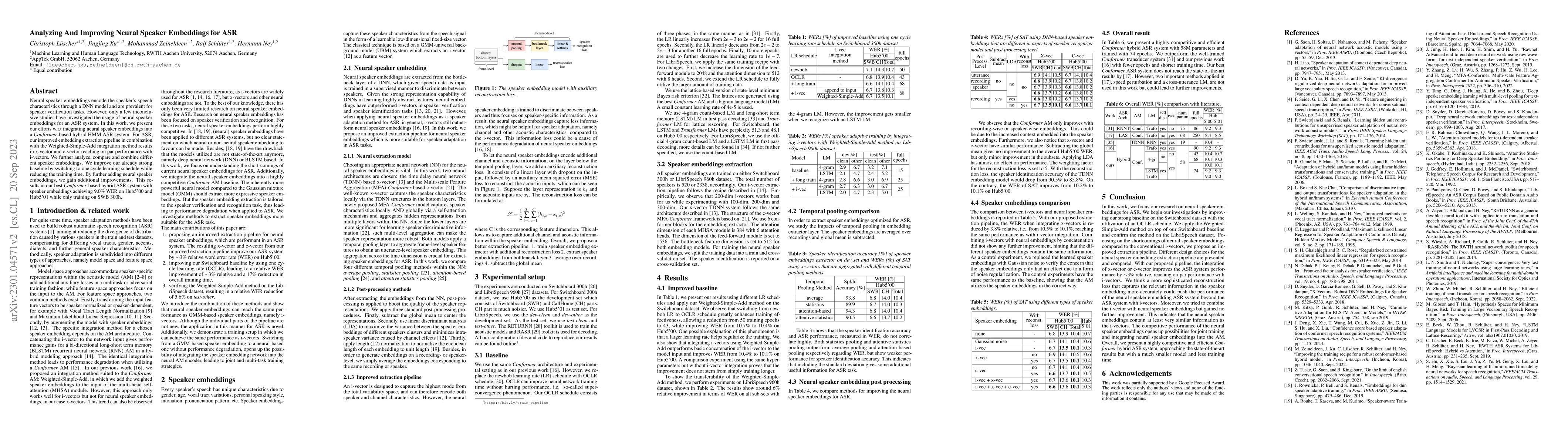 Thumbnail for Analyzing And Improving Neural Speaker Embeddings for ASR
