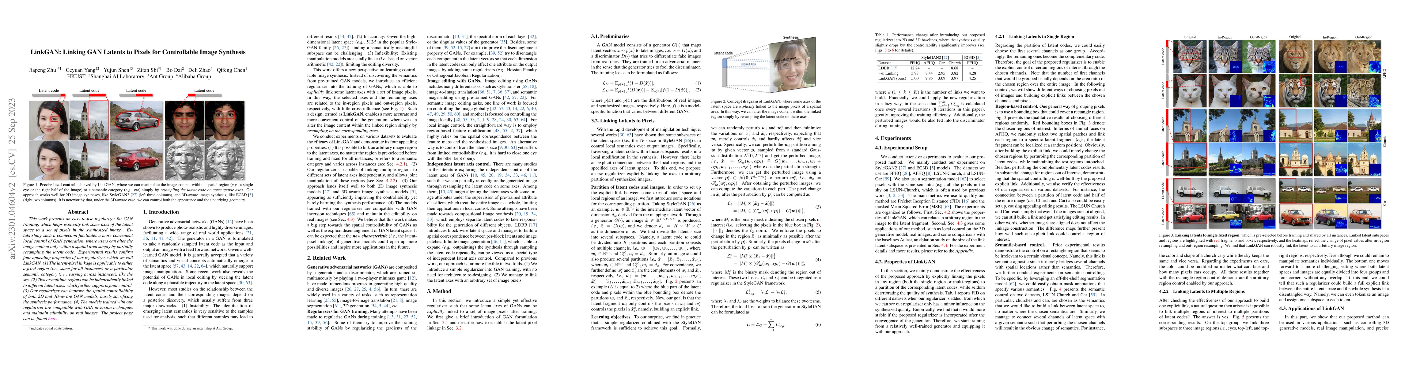 Thumbnail for LinkGAN: Linking GAN Latents to Pixels for Controllable Image Synthesis