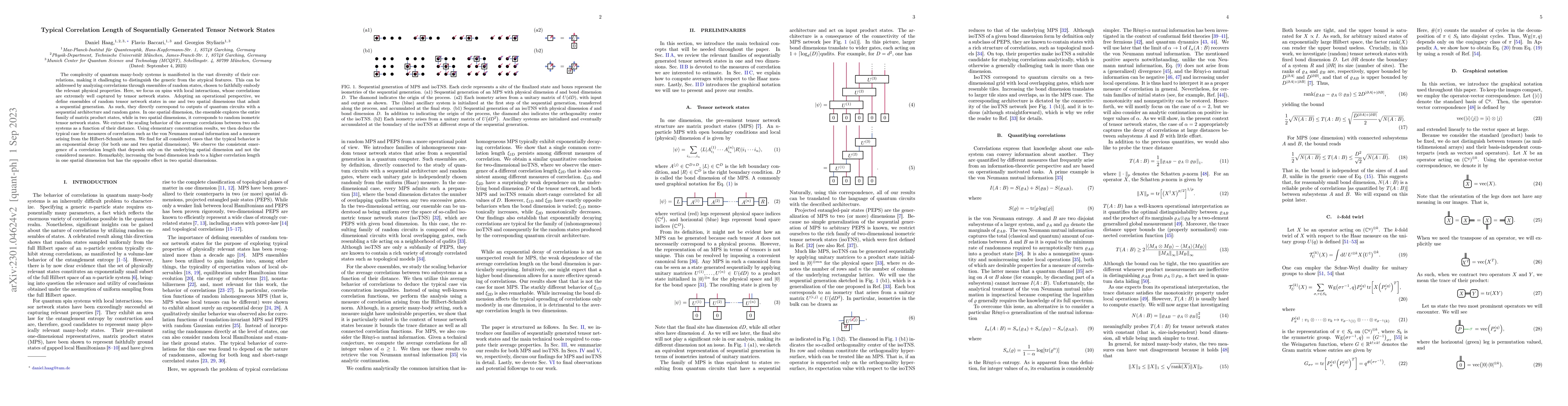 Thumbnail for Typical Correlation Length of Sequentially Generated Tensor Network
  States