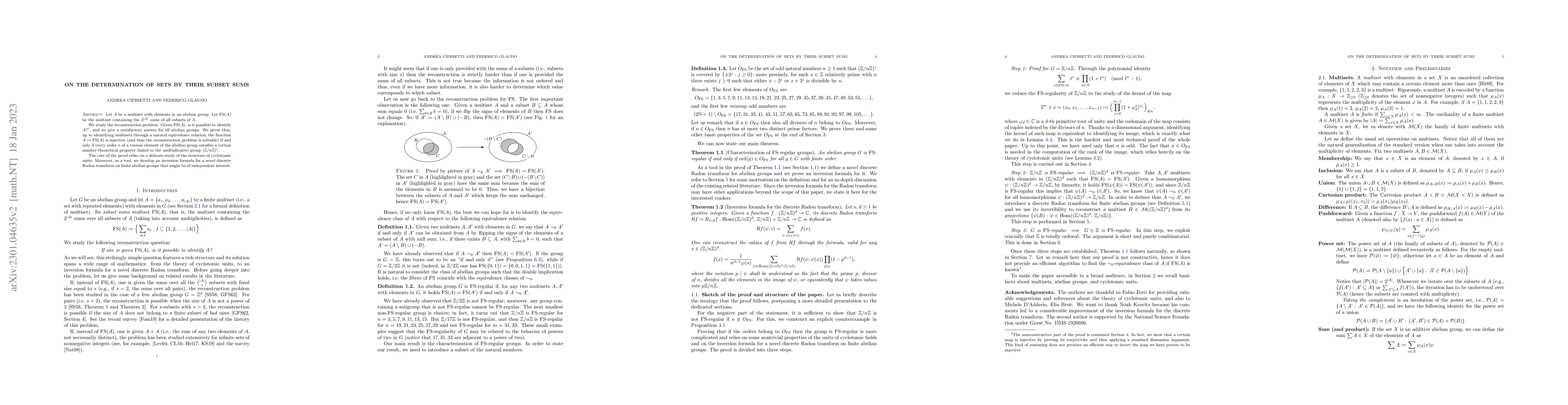 Thumbnail for On The Determination of Sets By Their Subset Sums