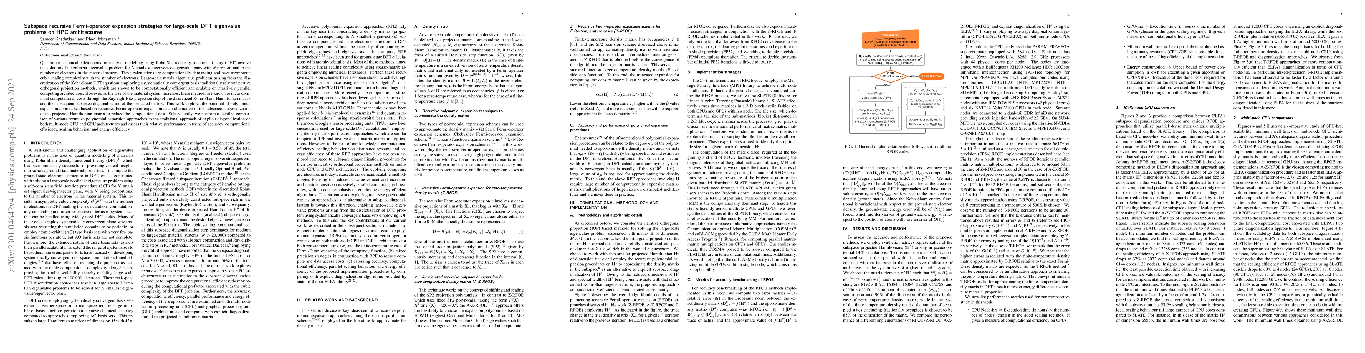 Thumbnail for Subspace recursive Fermi-operator expansion strategies for large-scale
  DFT eigenvalue problems on HPC architectures