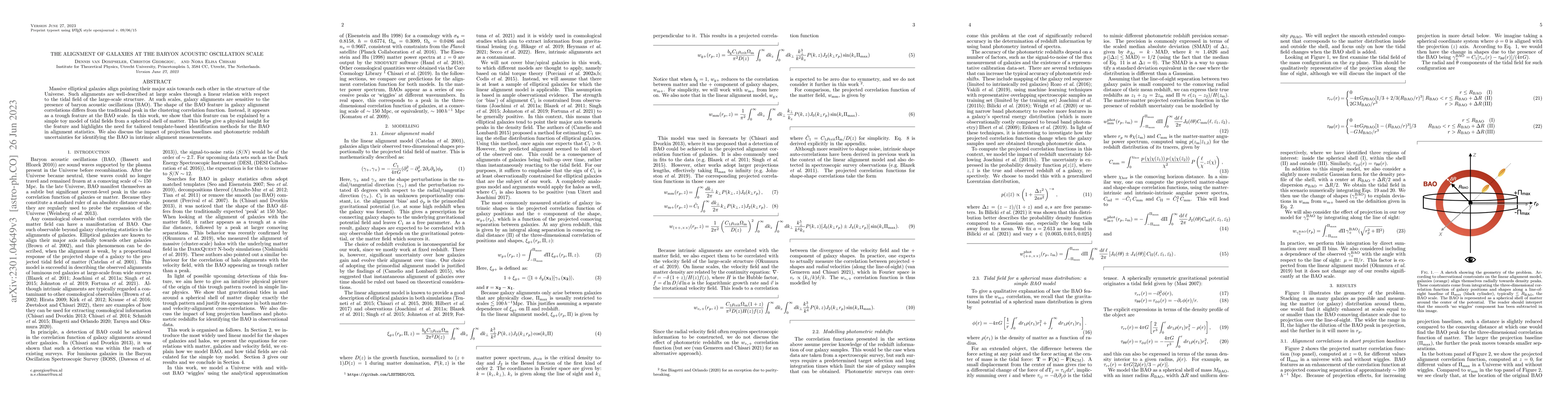 Thumbnail for The alignment of galaxies at the Baryon Acoustic Oscillation scale