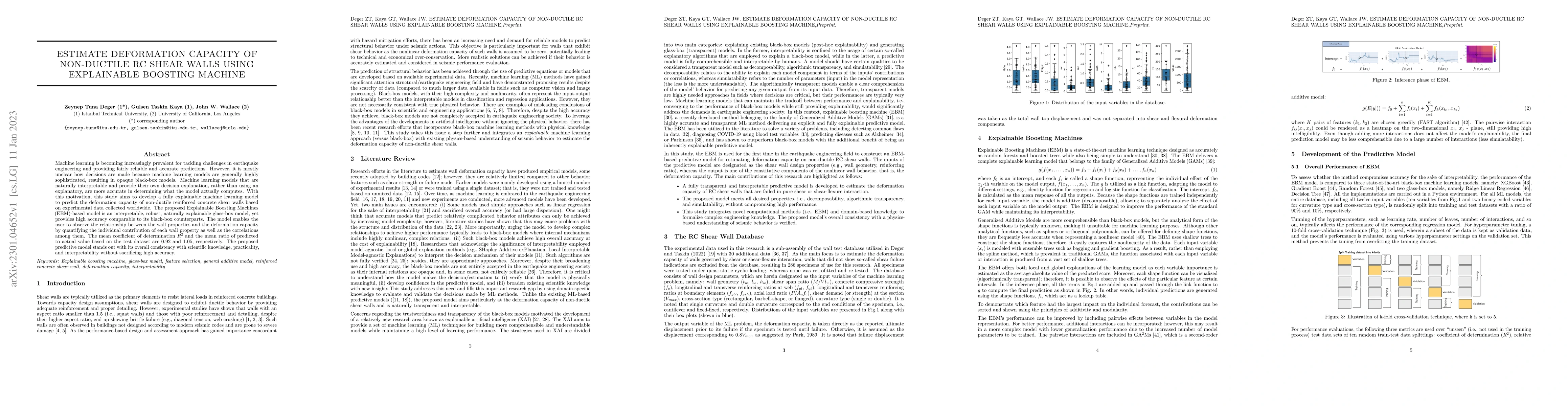 Thumbnail for Estimate Deformation Capacity of Non-Ductile RC Shear Walls using
  Explainable Boosting Machine