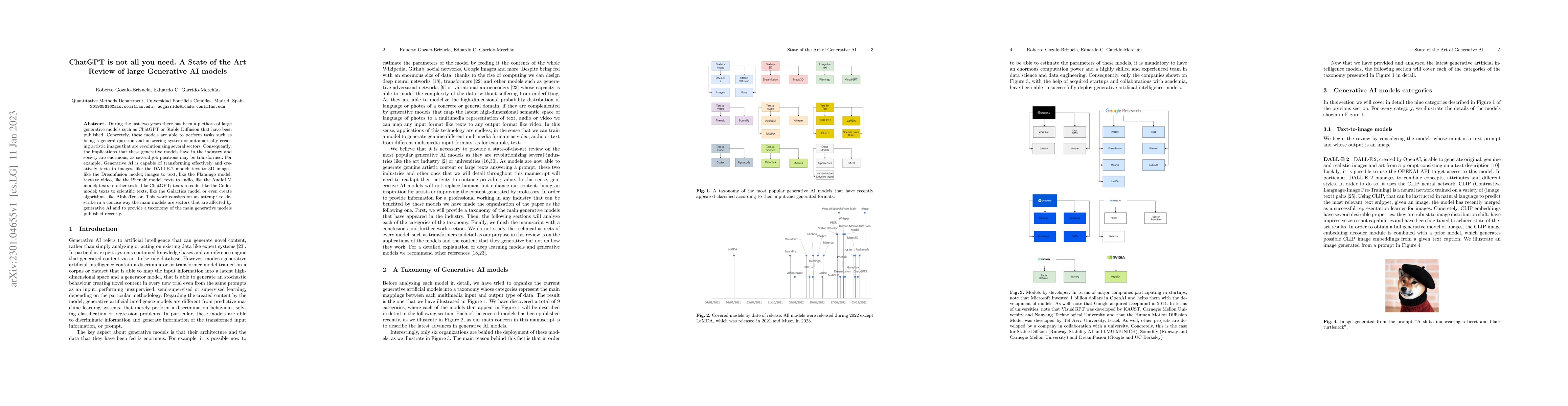 Thumbnail for ChatGPT is not all you need. A State of the Art Review of large
  Generative AI models