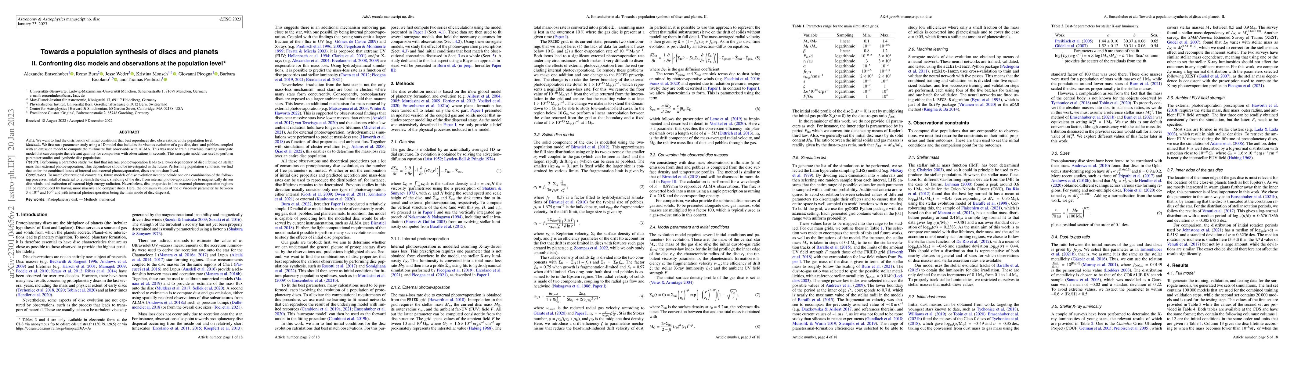 Thumbnail for Towards a population synthesis of discs and planets. II. Confronting
  disc models and observations at the population level