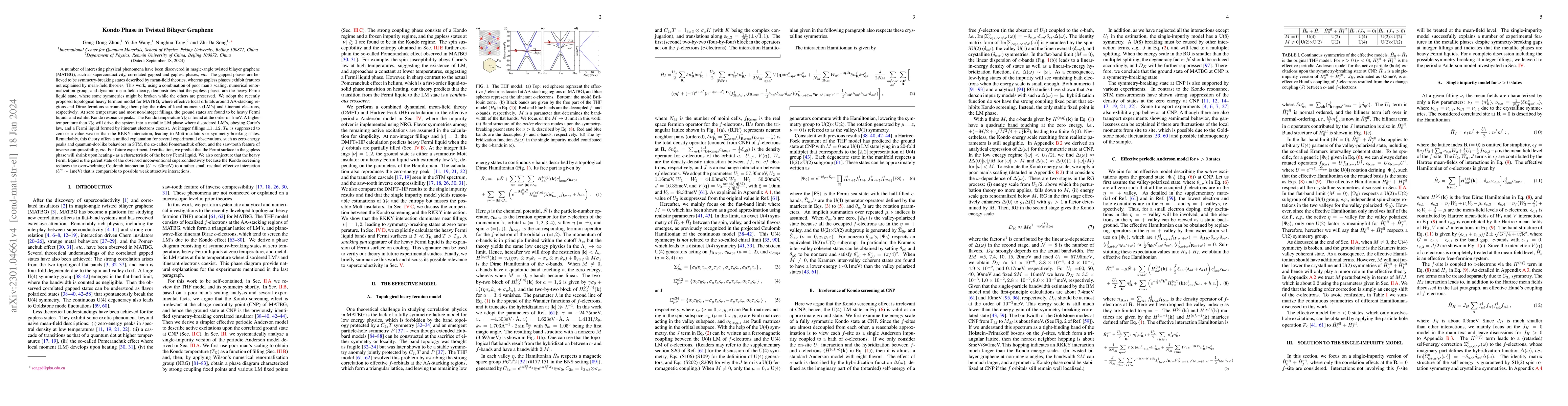 Thumbnail for Kondo Phase in Twisted Bilayer Graphene -- A Unified Theory for Distinct
  Experiments