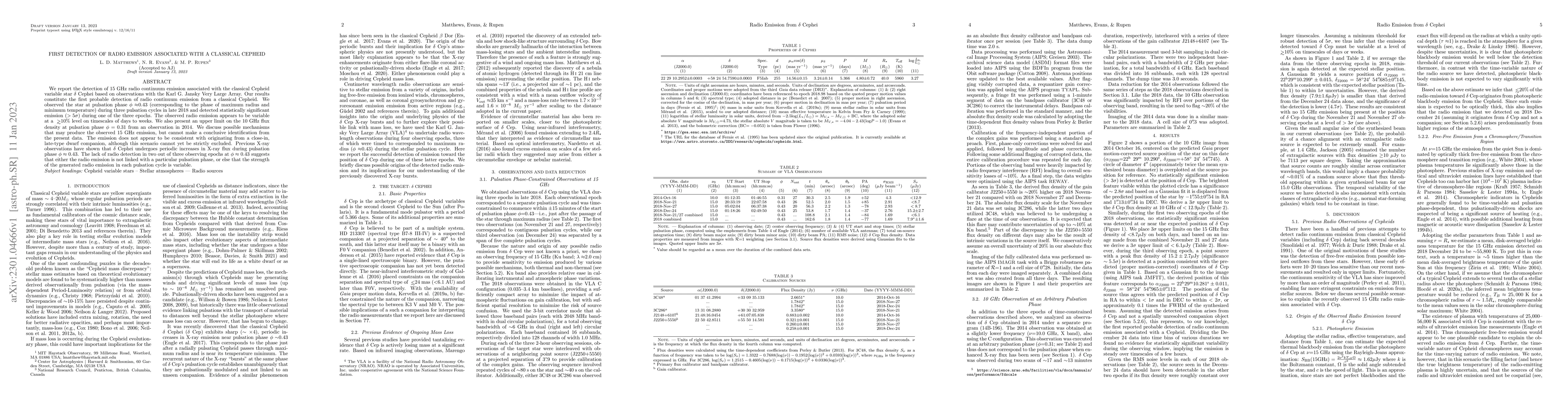 Thumbnail for First Detection of Radio Emission Associated with a Classical Cepheid