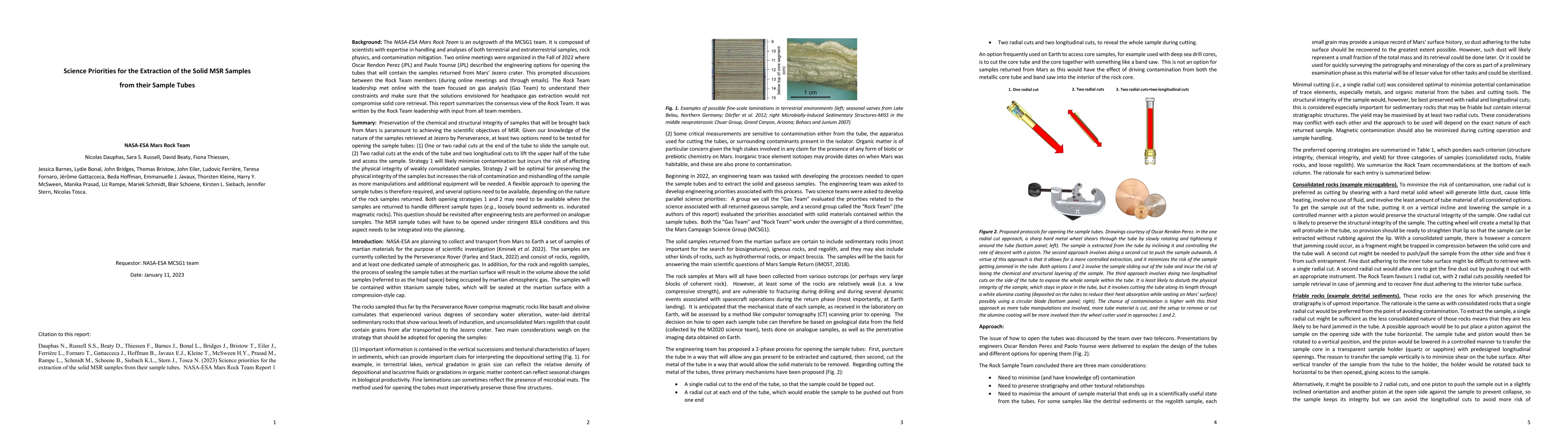 Thumbnail for Science Priorities for the Extraction of the Solid MSR Samples from
  their Sample Tubes
