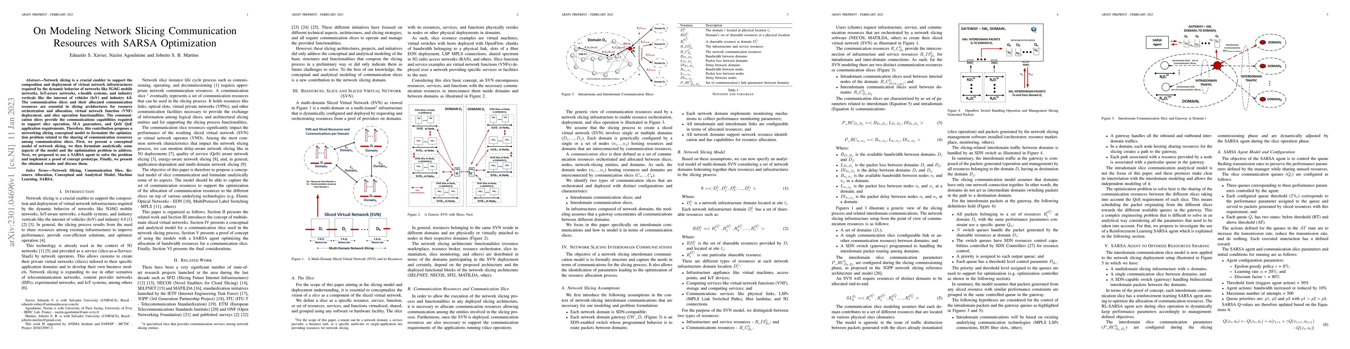 Thumbnail for On Modeling Network Slicing Communication Resources with SARSA
  Optimization