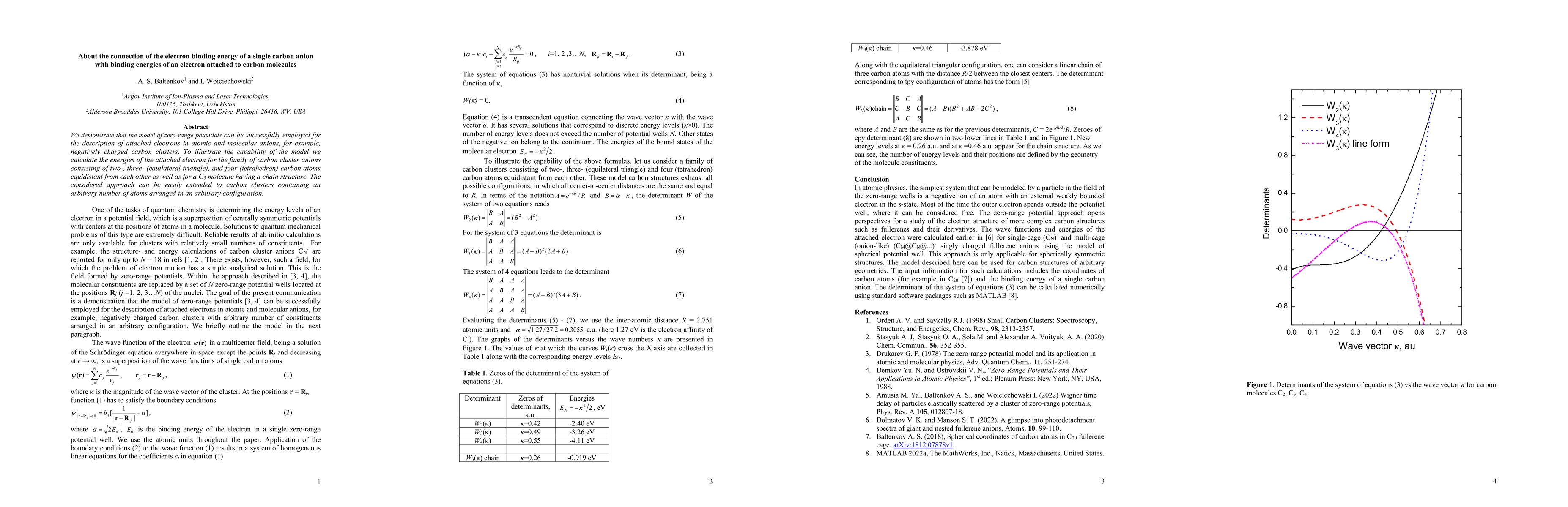 Thumbnail for About the connection of the electron binding energy of a single carbon
  anion with binding energies of an electron attached to carbon molecules