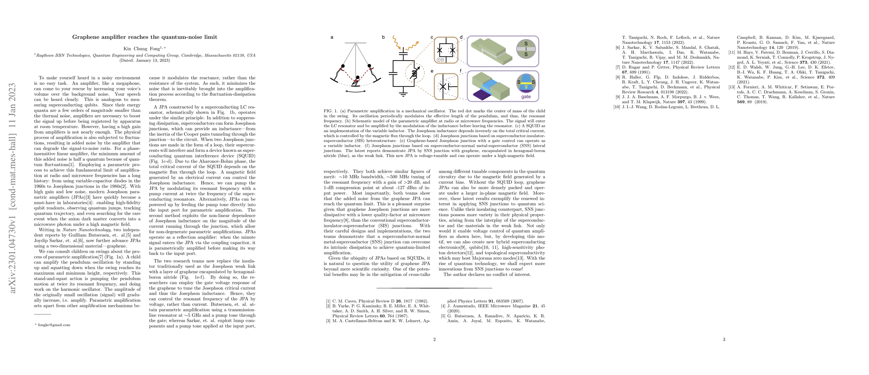 Thumbnail for Graphene amplifier reaches the quantum-noise limit