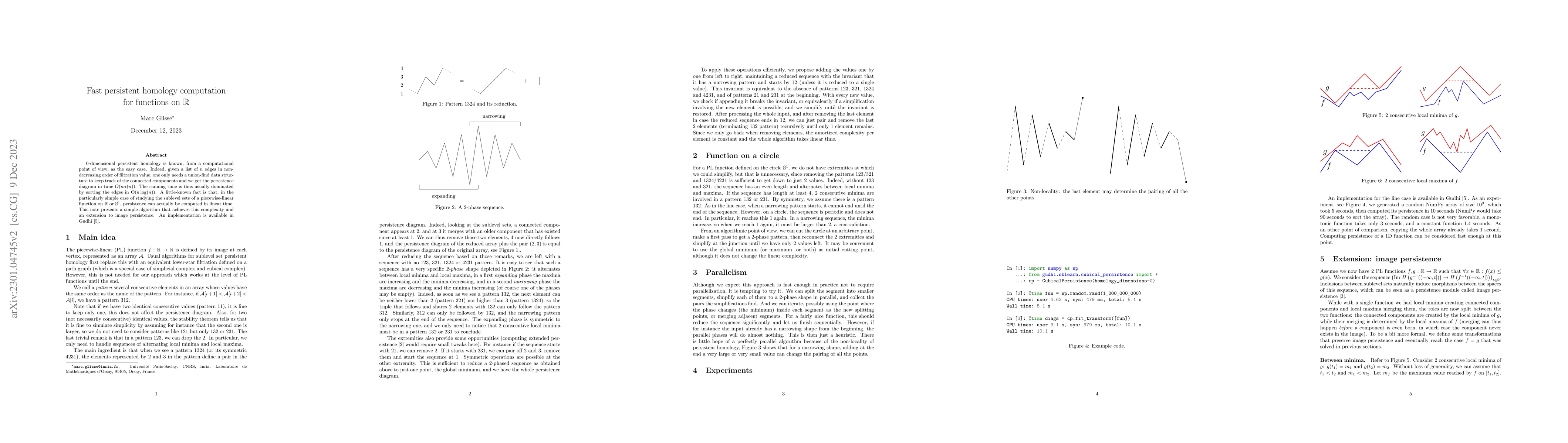 Thumbnail for Fast Persistent Homology Computation for Functions on $\mathbb{R}$