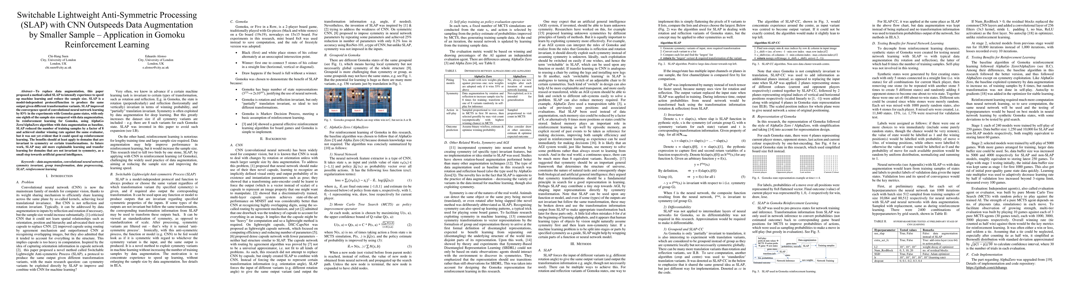 Thumbnail for Switchable Lightweight Anti-symmetric Processing (SLAP) with CNN
  Outspeeds Data Augmentation by Smaller Sample -- Application in Gomoku
  Reinforcement Learning