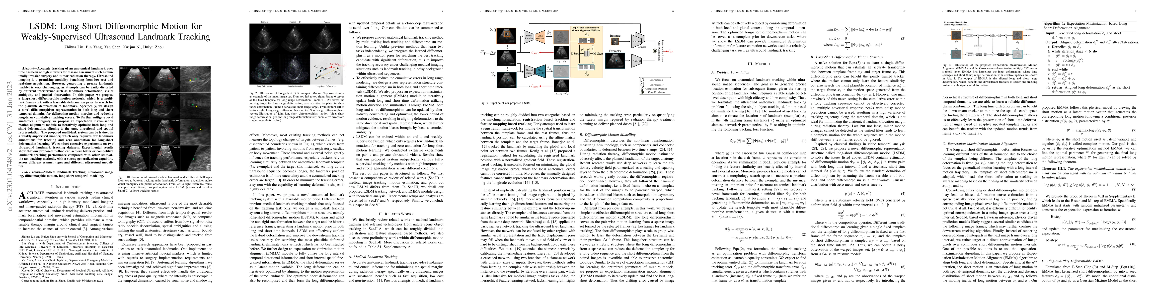 Thumbnail for LSDM: Long-Short Diffeomorphic Motion for Weakly-Supervised Ultrasound
  Landmark Tracking