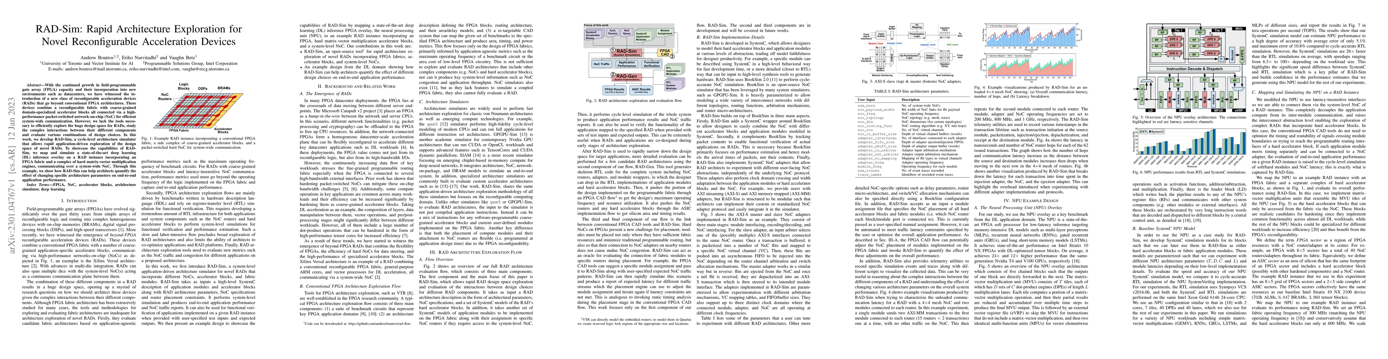 Thumbnail for RAD-Sim: Rapid Architecture Exploration for Novel Reconfigurable
  Acceleration Devices