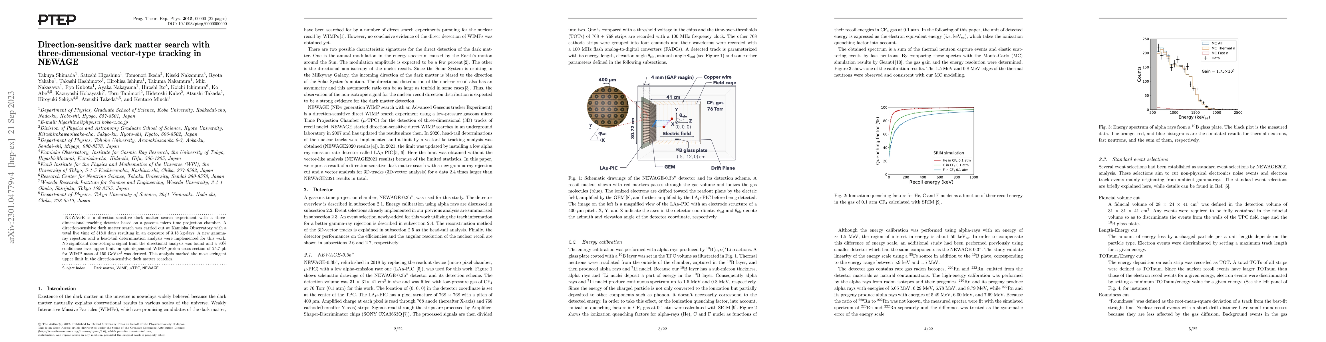 Thumbnail for Direction-sensitive dark matter search with three-dimensional
  vector-type tracking in NEWAGE