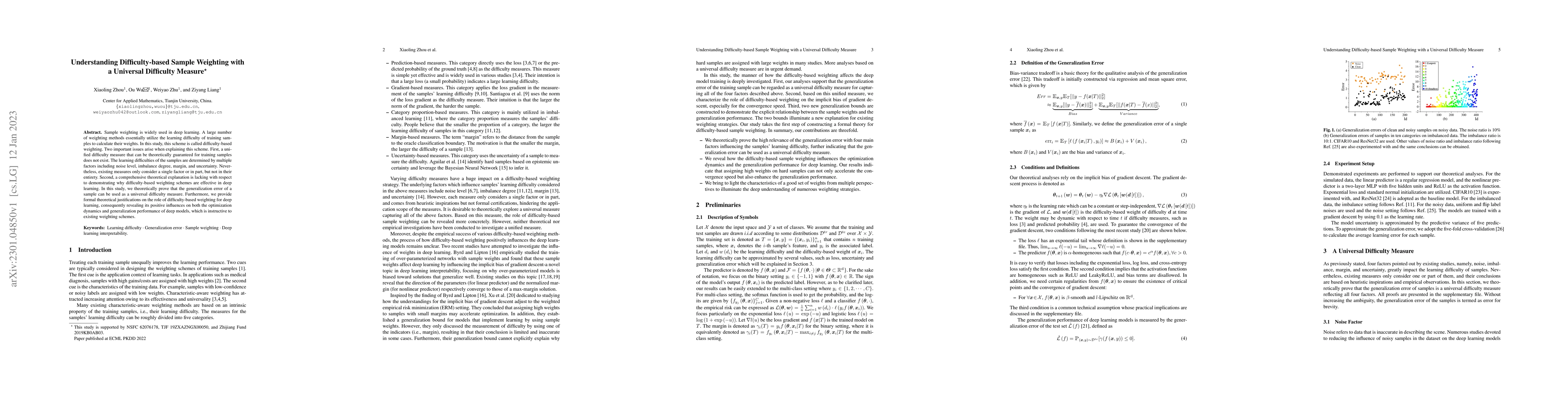 Thumbnail for Understanding Difficulty-based Sample Weighting with a Universal
  Difficulty Measure