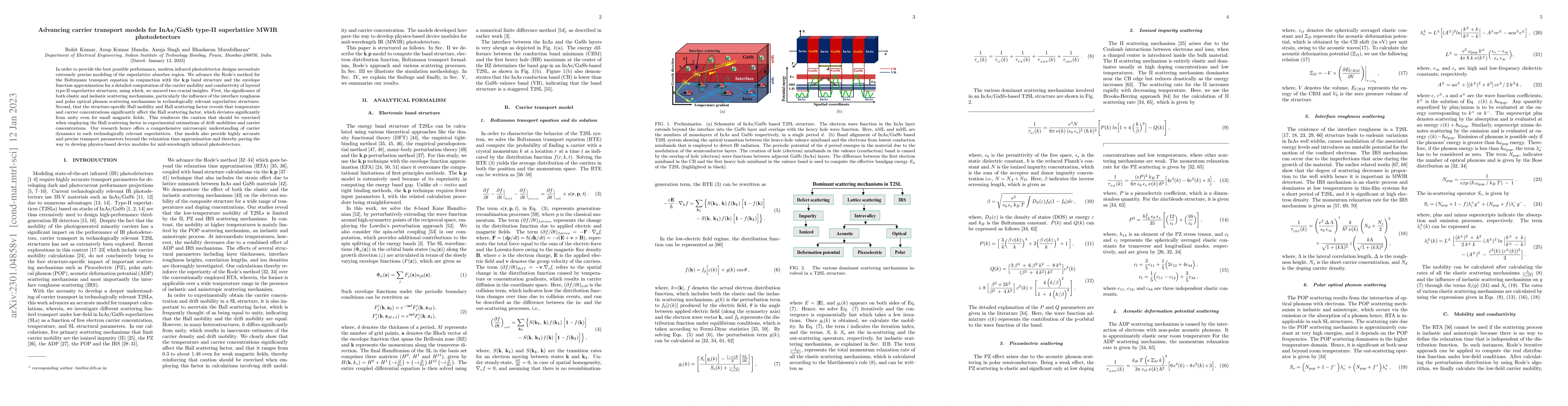 Thumbnail for Advancing carrier transport models for InAs/GaSb type-II superlattice
  MWIR photodetectors
