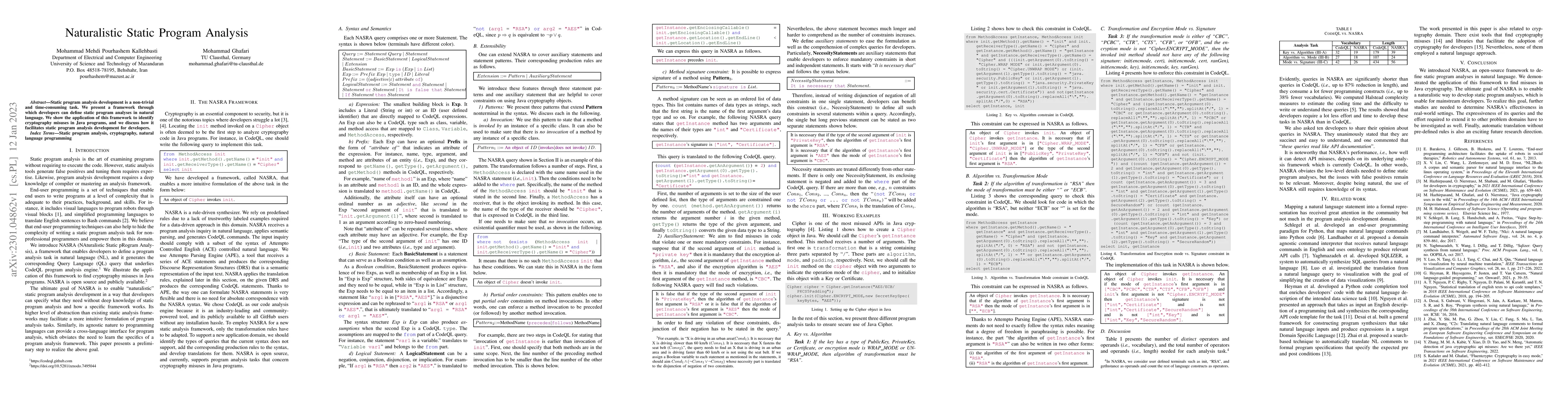Thumbnail for Naturalistic Static Program Analysis