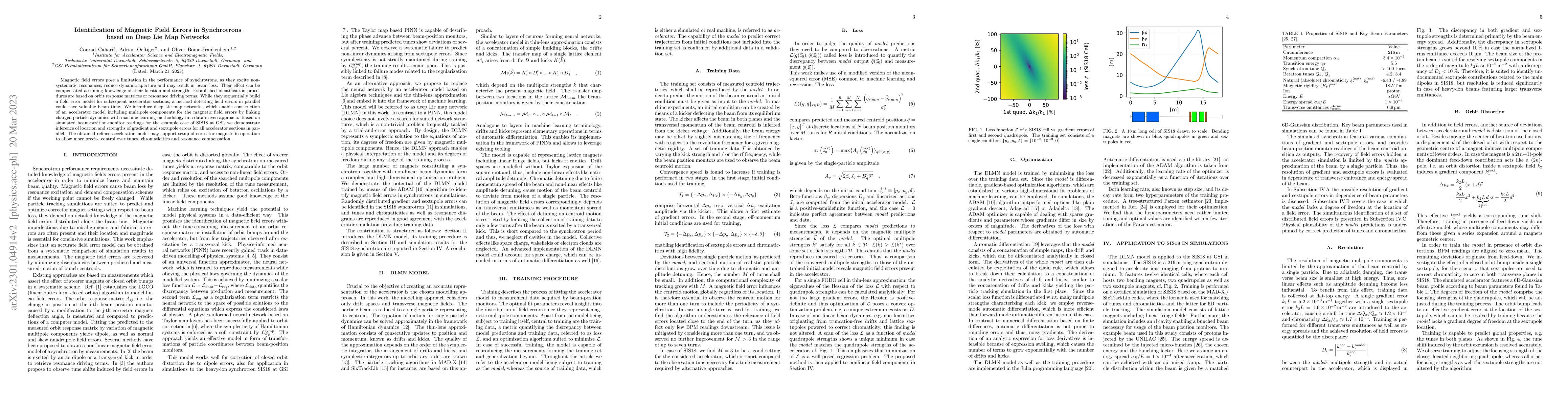Thumbnail for Identification of Magnetic Field Errors in Synchrotrons based on Deep
  Lie Map Networks