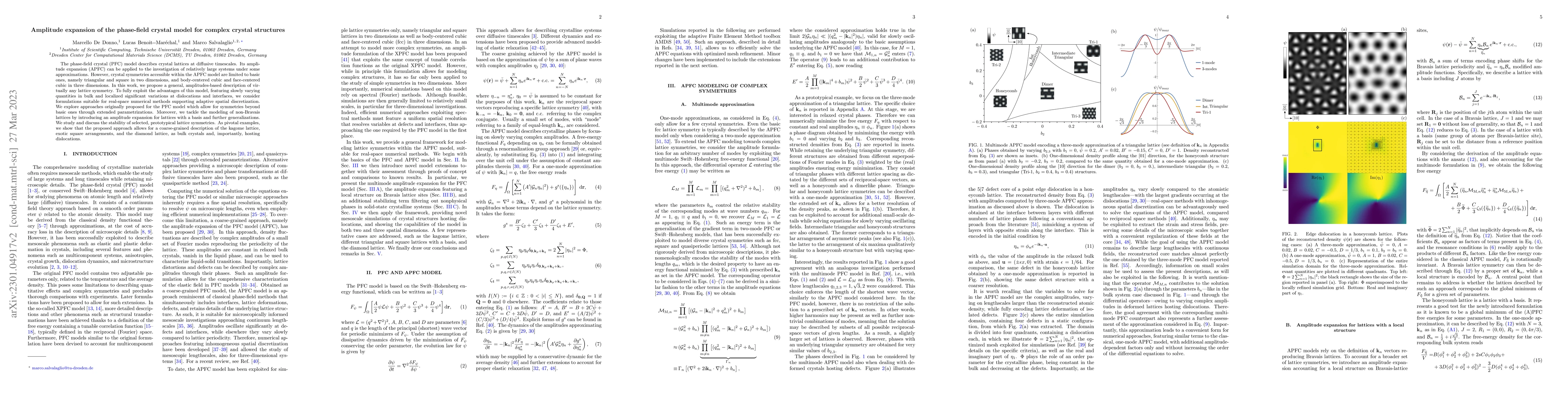 Thumbnail for Amplitude expansion of the phase-field crystal model for complex crystal
  structures