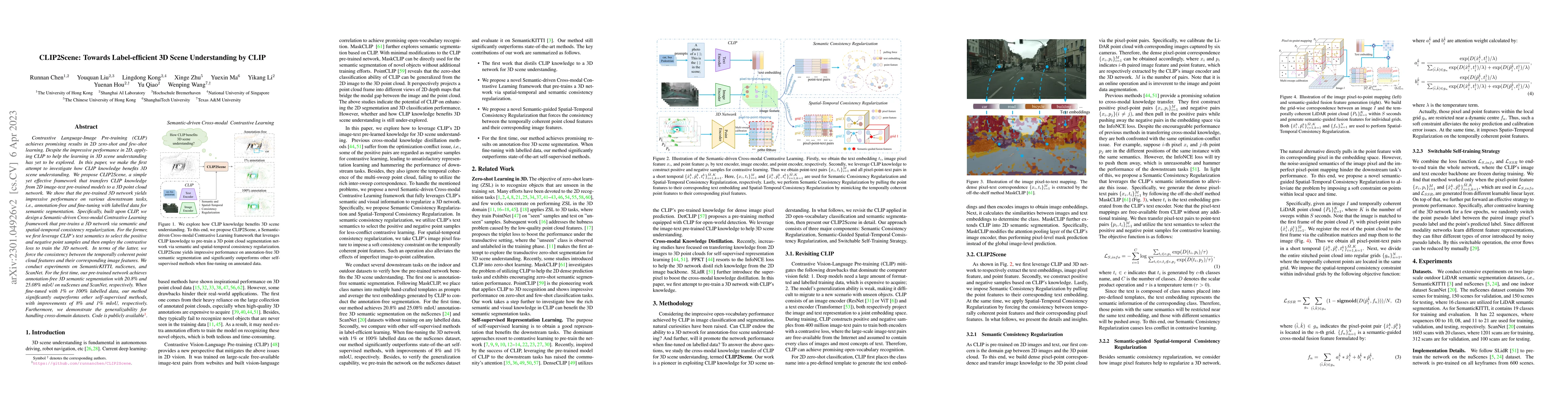 Thumbnail for CLIP2Scene: Towards Label-efficient 3D Scene Understanding by CLIP