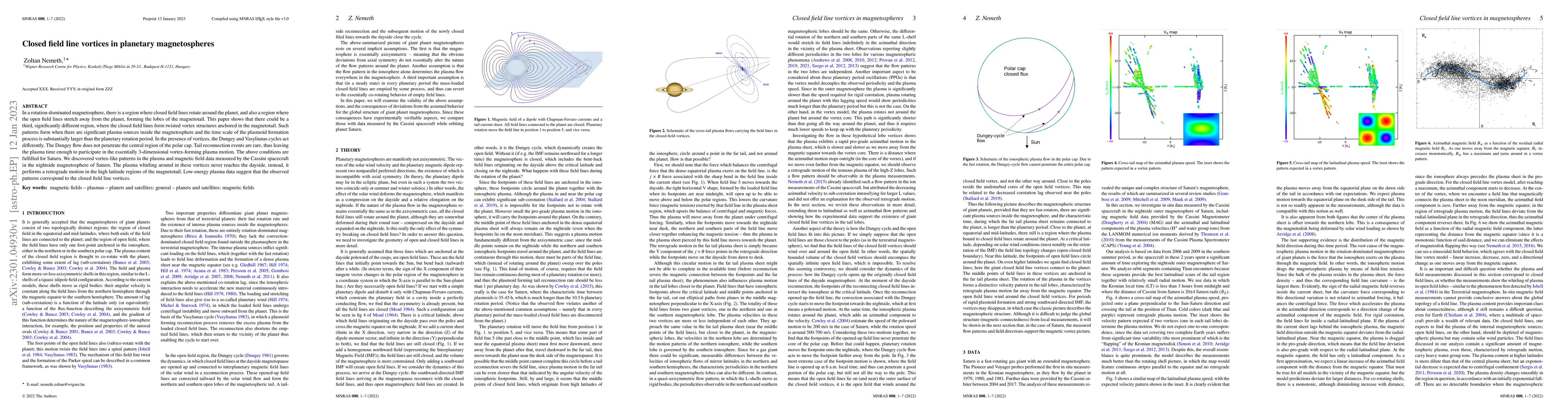 Thumbnail for Closed field line vortices in planetary magnetospheres