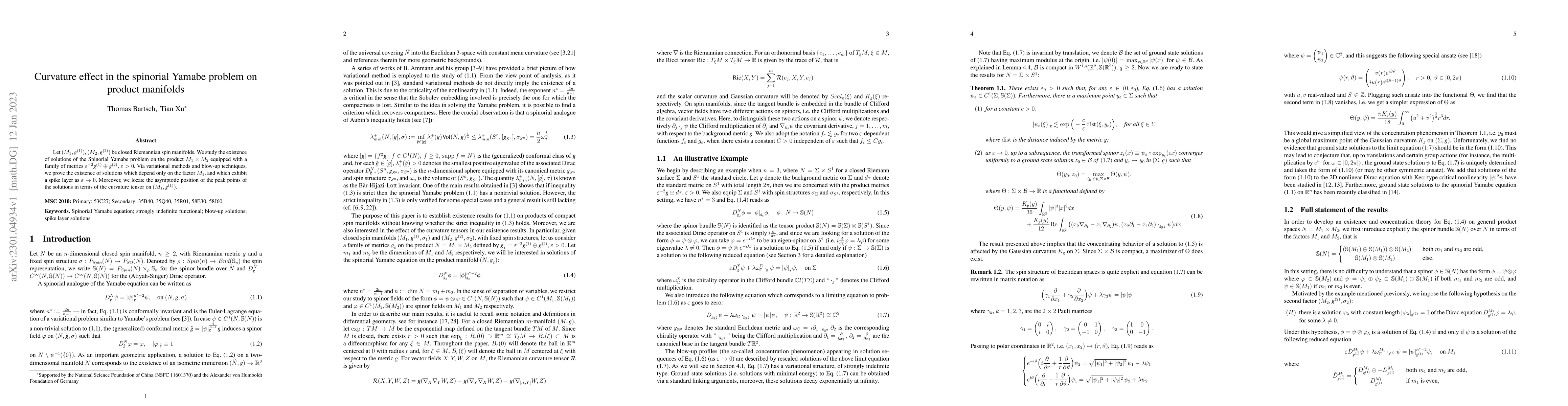 Thumbnail for Curvature effect in the spinorial Yamabe problem on product manifolds