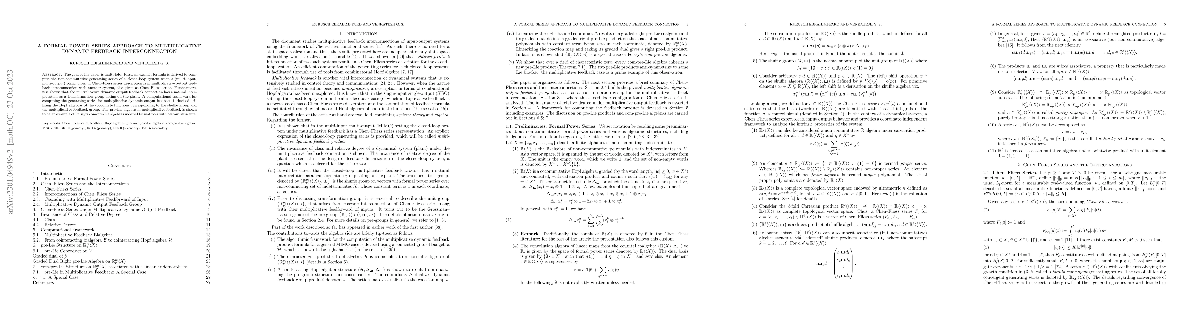 Thumbnail for A Formal Power Series Approach to Multiplicative Dynamic Feedback
  Interconnection