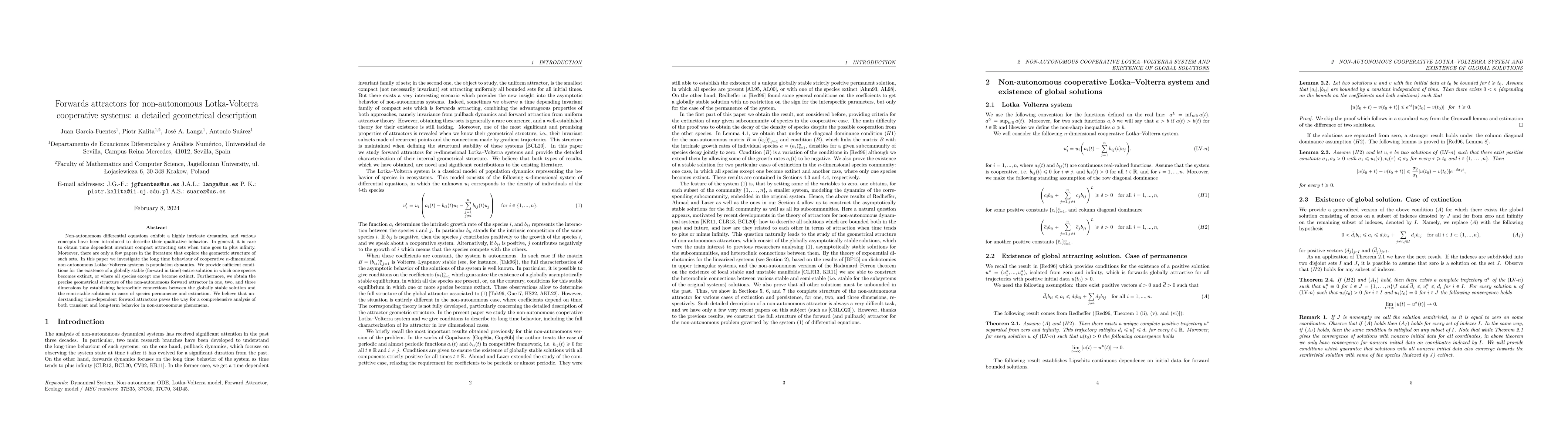 Thumbnail for Forwards attractors for non-autonomous Lotka-Volterra cooperative
  systems: a detailed geometrical description