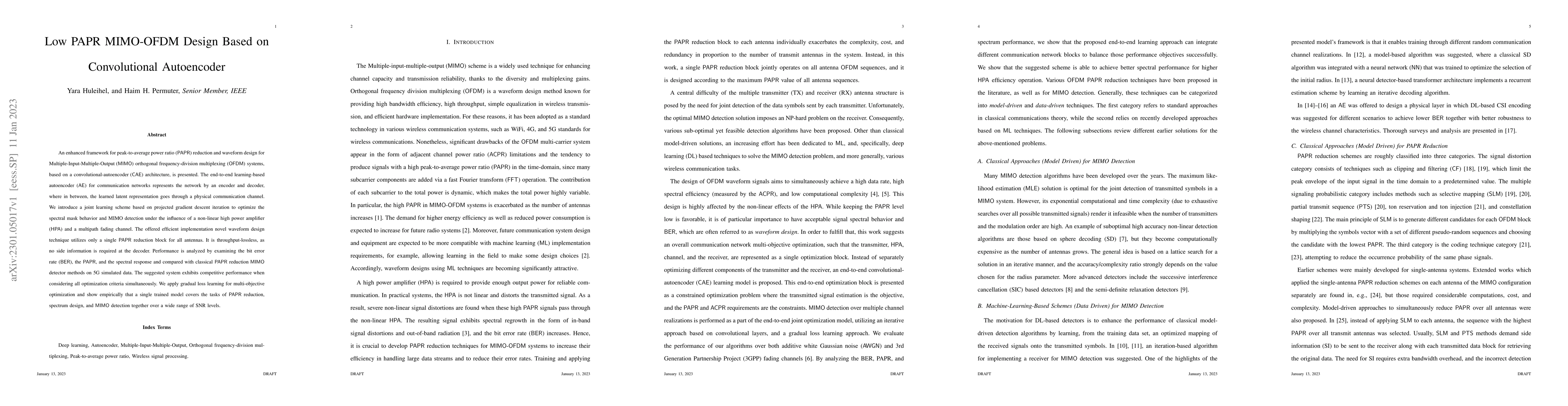 Thumbnail for Low PAPR MIMO-OFDM Design Based on Convolutional Autoencoder