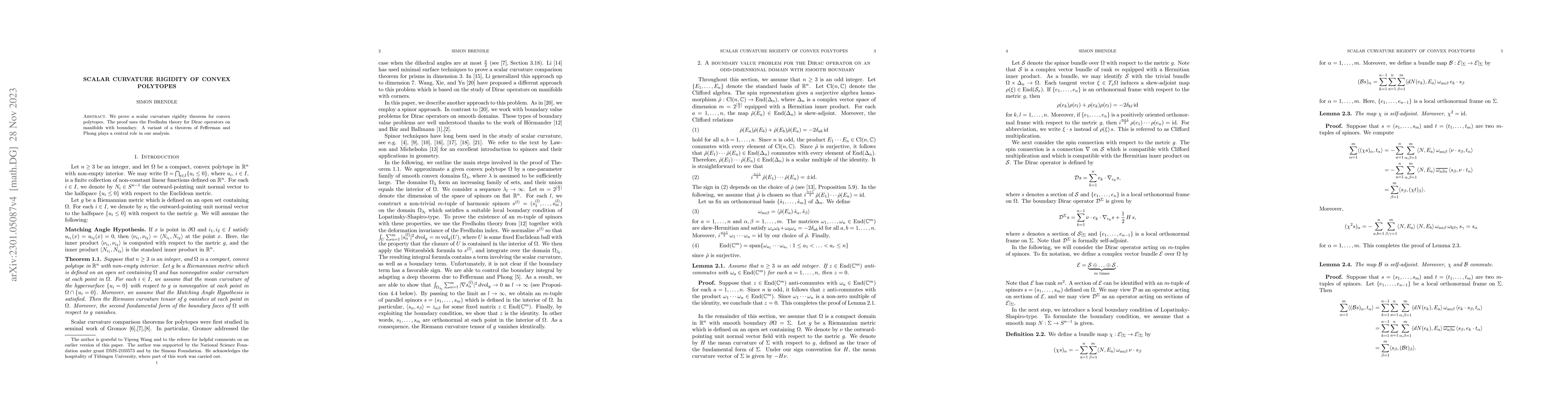 Thumbnail for Scalar curvature rigidity of convex polytopes