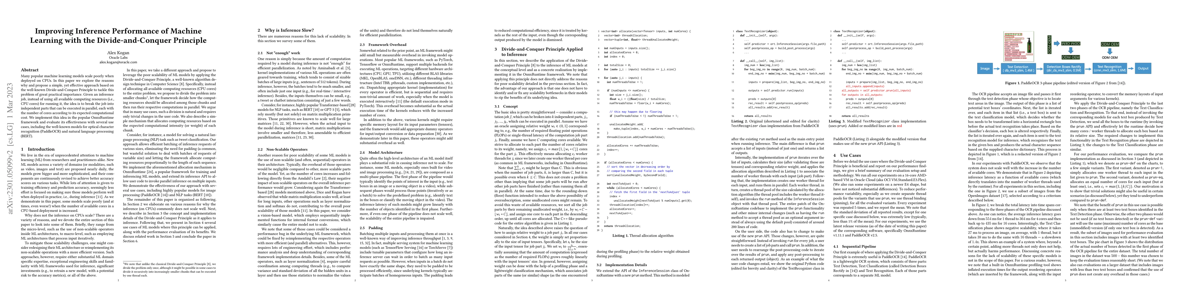 Thumbnail for Improving Inference Performance of Machine Learning with the
  Divide-and-Conquer Principle