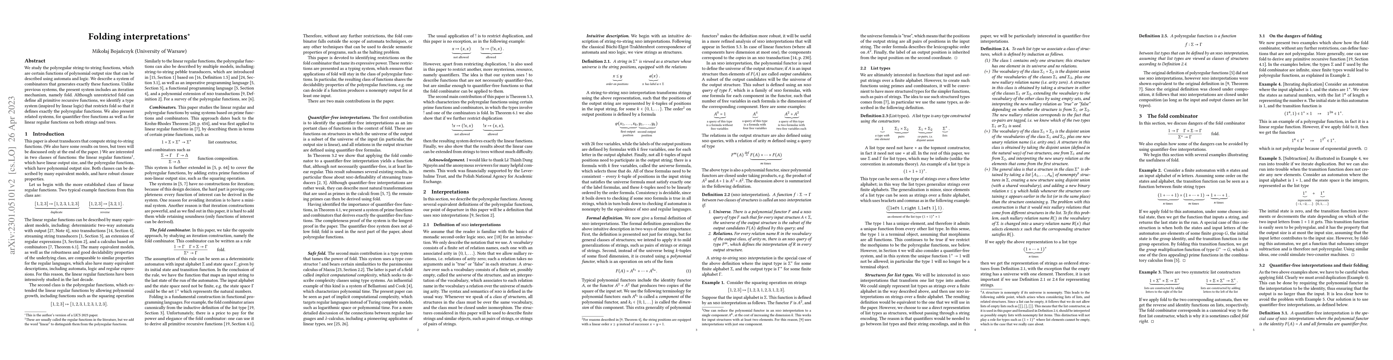 Thumbnail for Folding interpretations