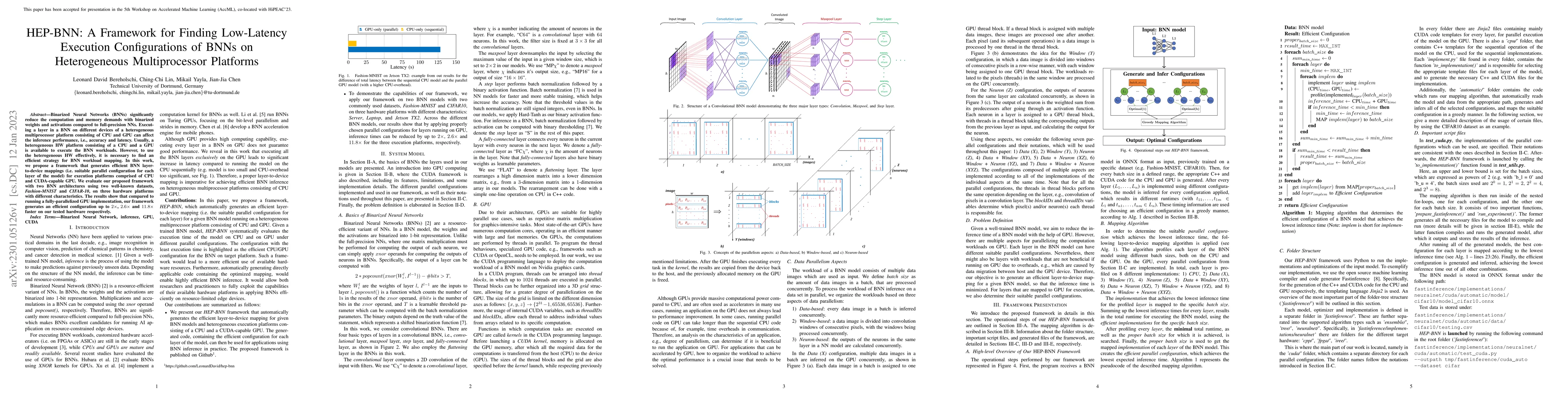 Thumbnail for HEP-BNN: A Framework for Finding Low-Latency Execution Configurations of
  BNNs on Heterogeneous Multiprocessor Platforms