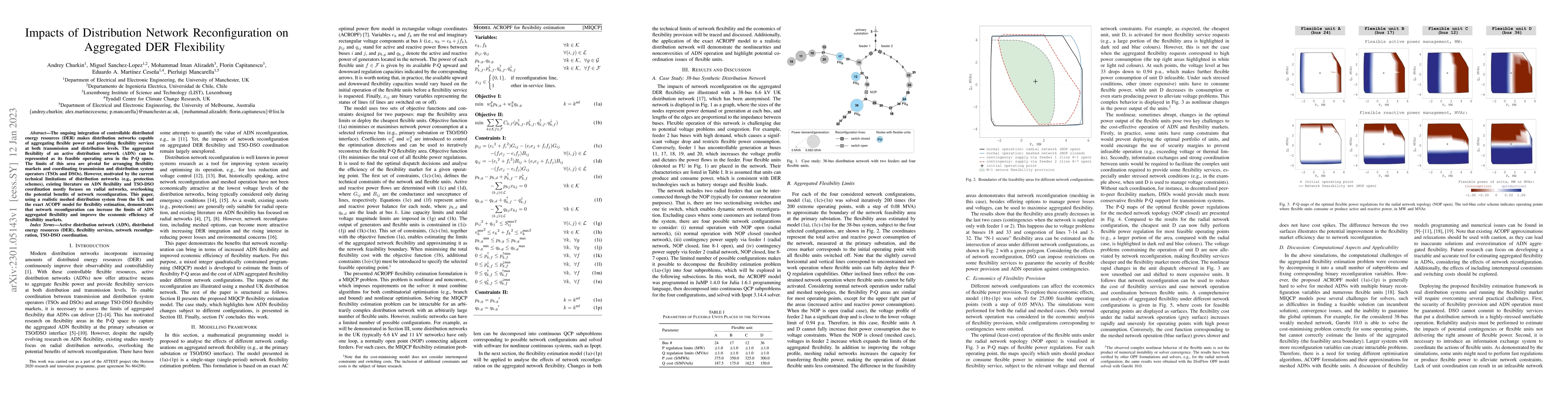 Thumbnail for Impacts of Distribution Network Reconfiguration on Aggregated DER
  Flexibility