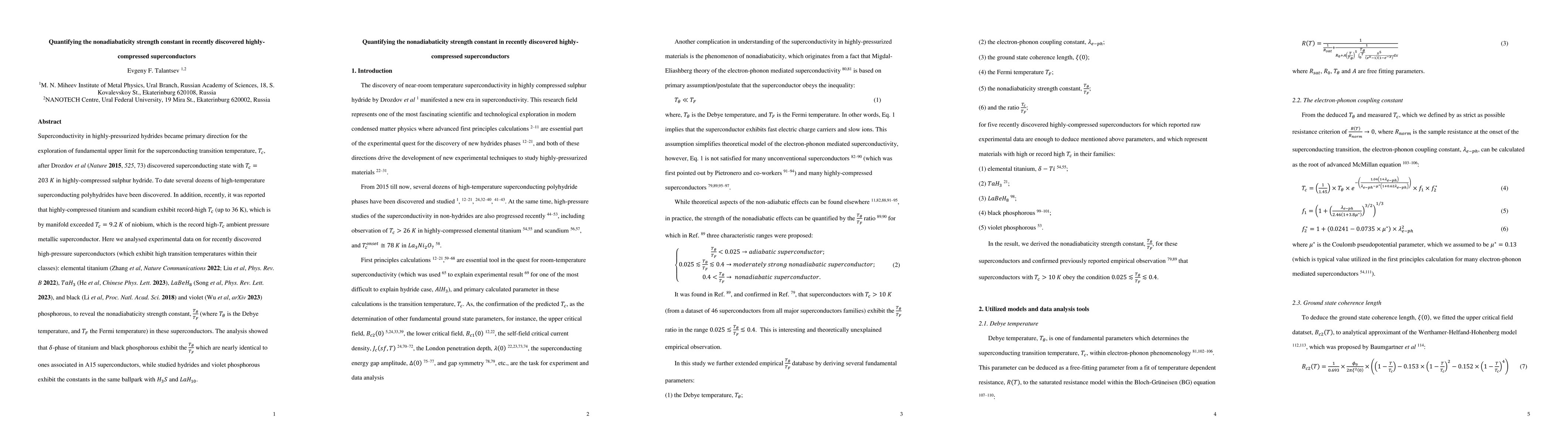 Thumbnail for Quantifying the nonadiabaticity strength constant in recently discovered
  highly-compressed superconductors