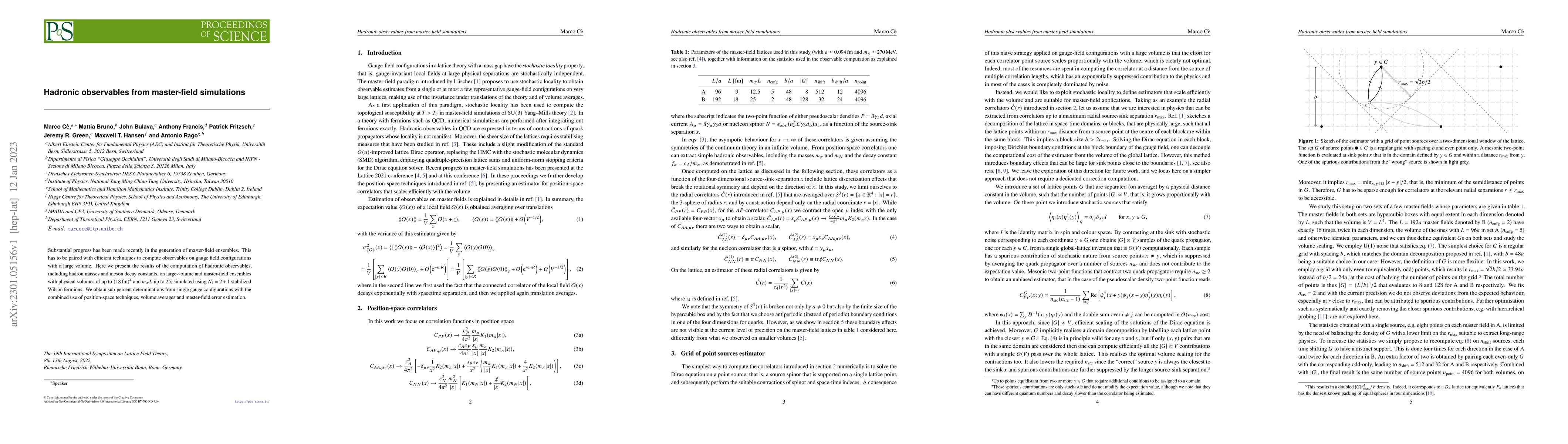 Thumbnail for Hadronic observables from master-field simulations