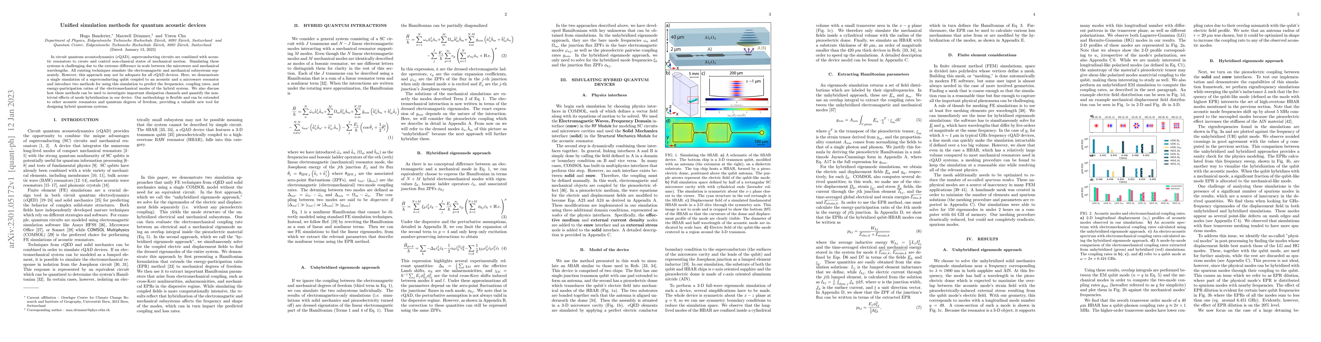Thumbnail for Unified simulation methods for quantum acoustic devices