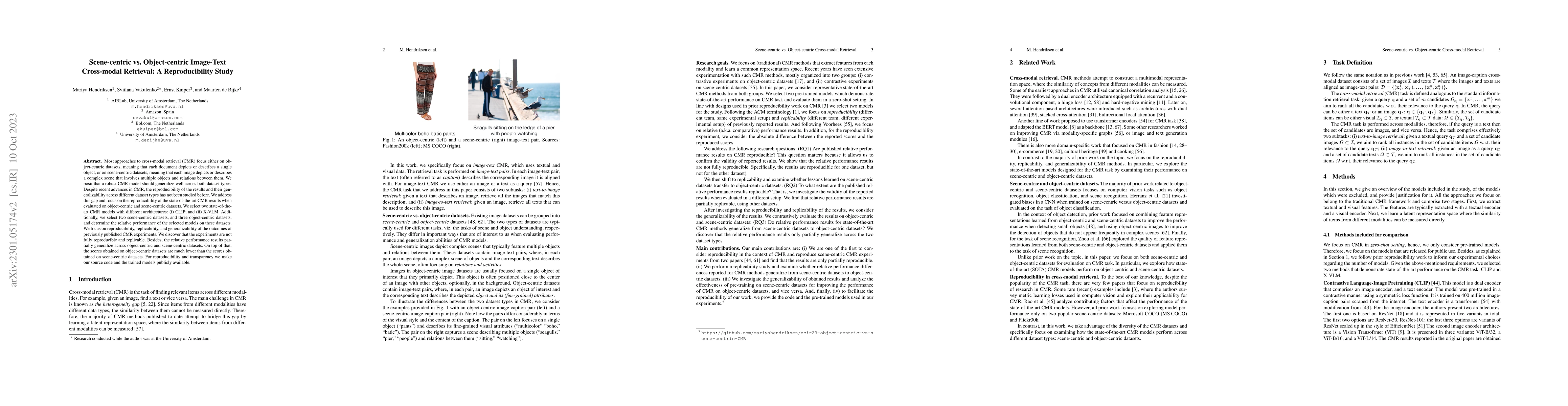 Thumbnail for Scene-centric vs. Object-centric Image-Text Cross-modal Retrieval: A
  Reproducibility Study